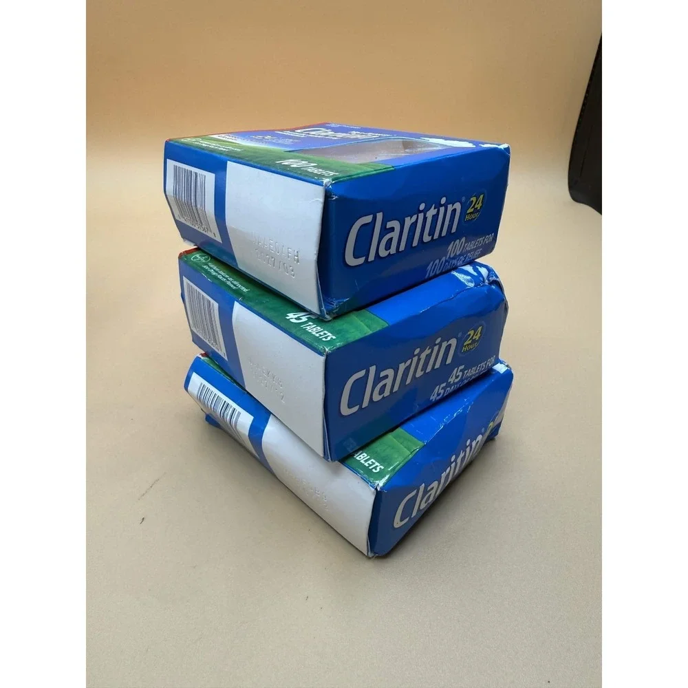 Claritin Loratadine 10mg Tablets Lot 3 24hr Non-Drowsy Allergy Relief Medicine
